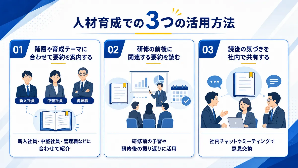 人材育成での3つの活用方法